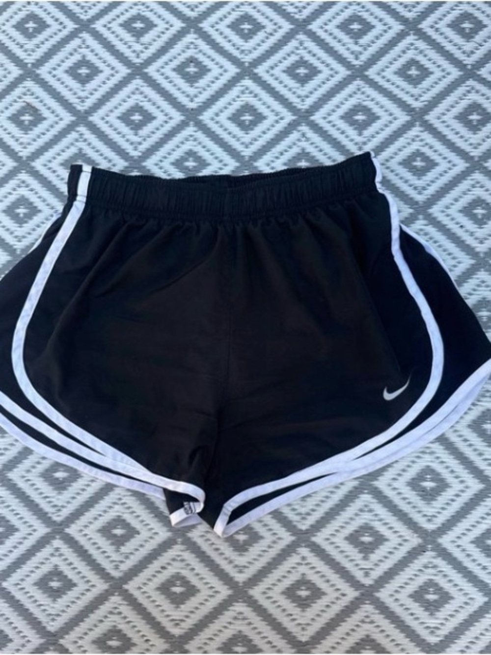 Nike Black Women's Athletic Shorts with White Trim